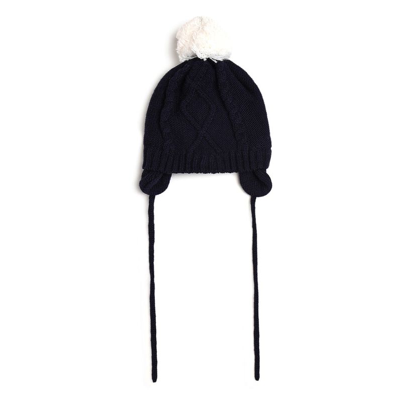 Boys Dark Blue Cap with Scarf image number 2